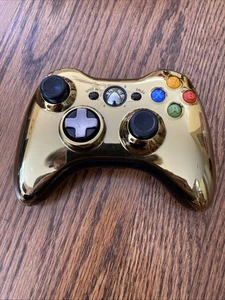 Official Microsoft Xbox 360 Gold Wireless Controller Genuine OEM Tested - Picture 1 of 5