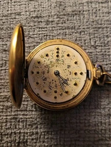 Vintage Gotham 17 jewel Gold Filled Braille Pocket Watch Working - Picture 1 of 8
