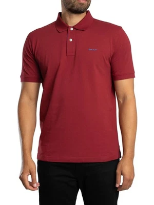GANT Pour des hommes Polo regular en piqué contrasté, rouge - Photo 1/4