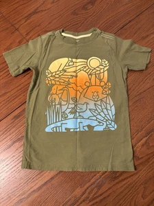 T-shirt TEA ragazzo 10 animali della giungla verde oliva - Foto 1 di 3