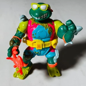 Vintage 1990 TMNT Teenage Mutant Ninja Turtles MIKE the SEWER SURFER Figure - Picture 1 of 6