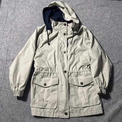 Chaqueta utilitaria vintage Pacific Trail para mujer beige con capucha talla M cremallera completa Foto 1 de 4