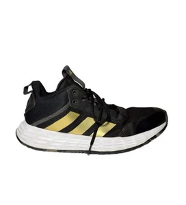 Adidas Own The Game Men’s Shoes Size 10.5 Black Gold Metallic Basketball Sneaker - Picture 1 of 16