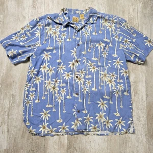 Camicia uomo Jos A Bank 100% seta hawaiana con bottoni taglia XL - Foto 1 di 6