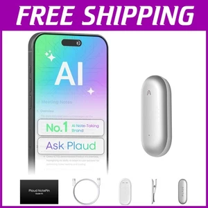 AI Notetaker Registratore Vocale, 112 Lingue, Argento Lunare - Foto 1 di 11