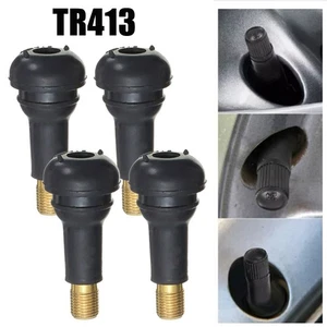 Long Lasting TR413 Tire Valve Nozzle with Aluminum Alloy Stem Pack of 4 - Picture 1 of 12
