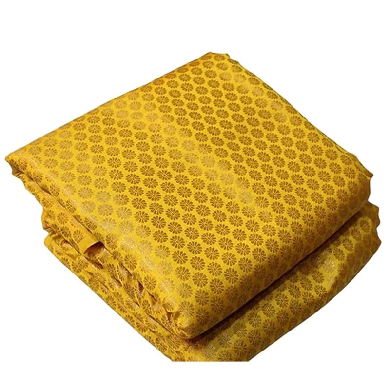 Brocado Arte Seda Tela Por Yarda Vestido Indio Brocado Floral Patrón Tela Foto 1 de 1