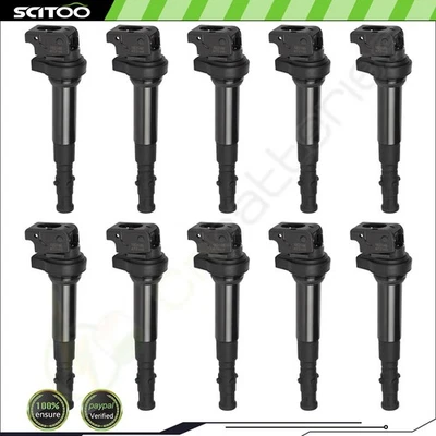 10X Bobina de encendido para BMW M5 BMW M6 2006-2010 5,0 L 12137835108 12137841556 UF572 Foto 1 de 4