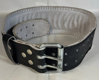 Cinturón dividido vintage dorado de cuero para levantamiento de pesas talla: S/M acolchado de espuma Foto 1 de 4