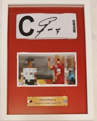 STEFAN EFFENBERG Kapitänsbinde | Autogramm - signiert im Rahmen | Bayern München - Bild 1 von 4