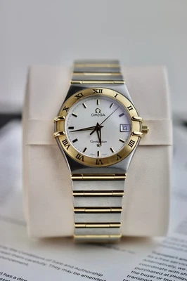 Omega Constellation 1212.30 33mm 18K Gold Stainless Steel Quartz Full Bar Watch - Image 1 of 4