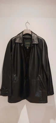 Abrigo Vintage Danier Canadá Cuero Negro 3/4 Largo Talla Mediana Foto 1 de 4