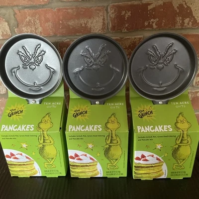 Dr Seuss El Grinch Mezcla de Panqueques y Sartén Set de Regalo Navidad Diez Acres Regalos Nuevo 3 Foto 1 de 3