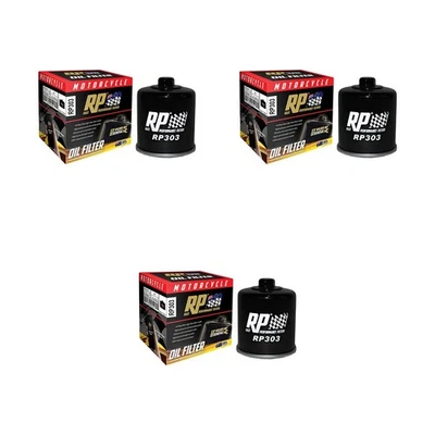 Paquete de 3 filtros de aceite RP para Kawasaki 1400 Ninja ZX-14R ABS/ZX1400F 2012 Foto 1 de 2