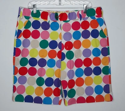 Loudmouth Large Polka Dot Golf Shorts Mens 36 Multicolor Colorful Fun Stretch - Image 1 of 4