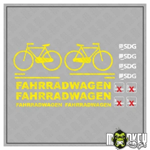 LGB Set Aufkleber Spur G Gartenbahn Fichtelberg Fahrradwagen Modellbahn - Bild 1 von 2