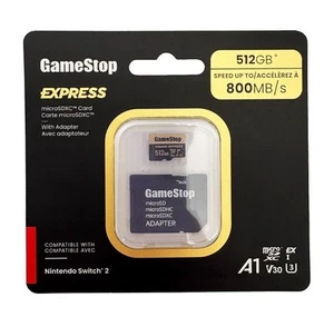 GameStop 512GB Express Micro SD Card for Nintendo Switch 2 RARE!!! - Zdjęcie 1 z 1