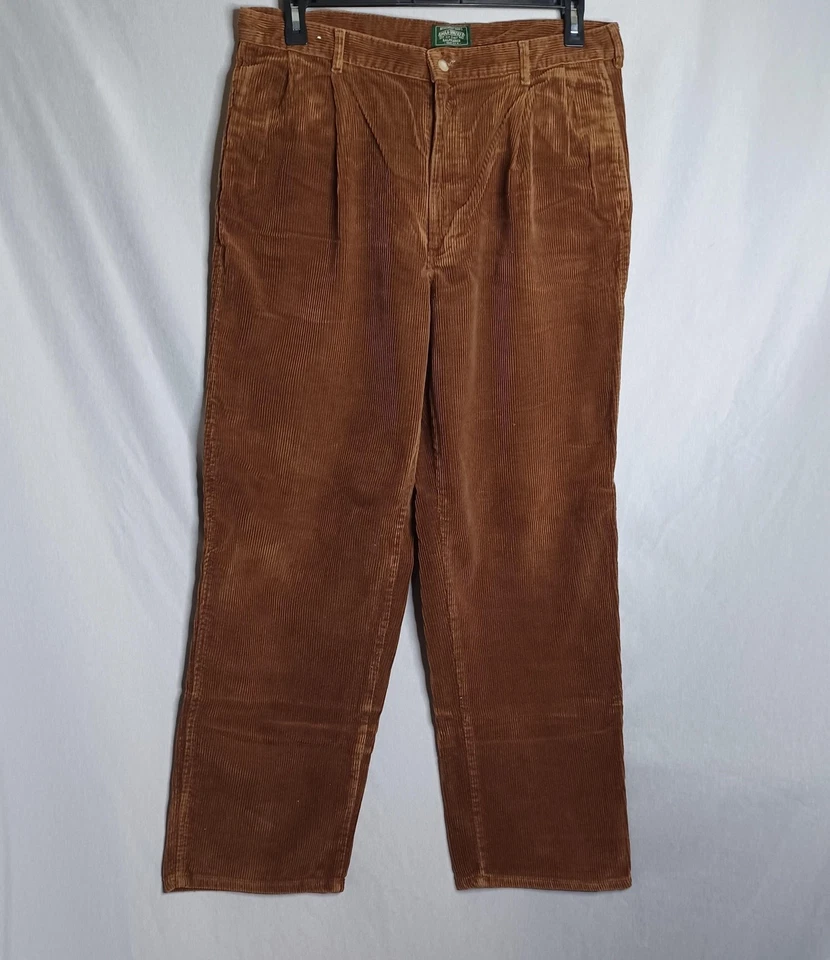 Vintage Polo Country Ralph Lauren Pants Mens 36x32 Corduroy Pleated USA 90s - Image 1 of 4