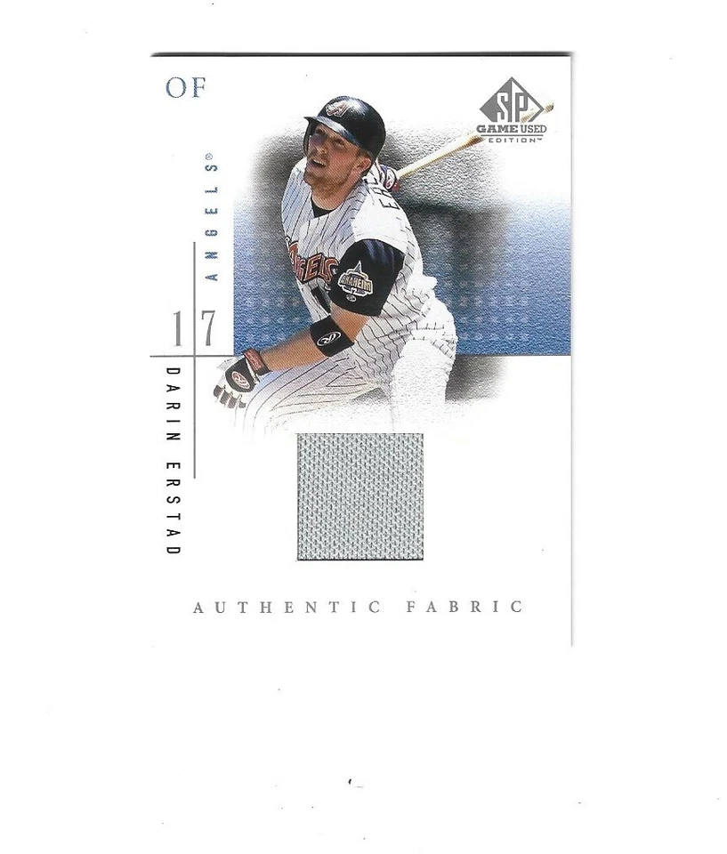 2001 SP Game Used Edition Authentic Fabric #DE Darin Erstad  ANGELS - Image 1 of 1