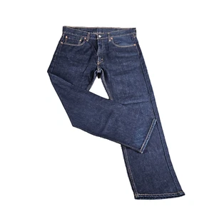Levi's 505 Men's 38x32 (39x31) High Rise Blue Denim Regular Straight Leg Jeans - Picture 1 of 11