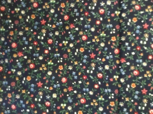 Servilletas de mesa, 16 x 16, hechas a mano, azul oscuro con pequeñas flores, juego de 4, nuevas - Imagen 1 de 4