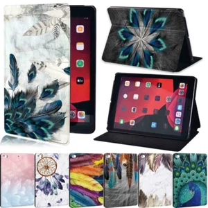 Feather Leather Cover Case for Apple iPad 2345 6 7 8 9 10 11/Air/mini/Pro Series - Picture 1 of 23