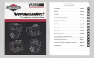 Briggs & Stratton V-Zweizylinder Viertakt OHV Motoren Werkstatthandbuch Original - Zdjęcie 1 z 1