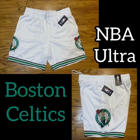 Ultra NBA Active Mesh Basketball Shorts 8” Boston Celtics Men’s Sz L New @913 Cover