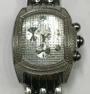 Herren Techno Master TM-2063 Armbanduhr Diamant Lünette Edelstahl - Bild 1 von 5