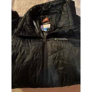 Columbia Sportswear Puffer Jacket Women L Black Zip-Up Stand Up Collar Repellent - Picture 1 of 8
