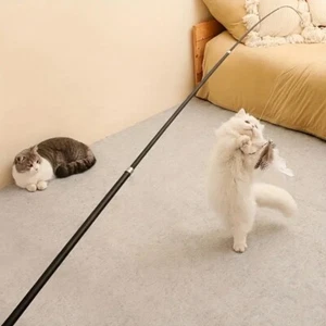 Teleskopische Katzenrute, Katzenangel ausziehbar, 180cm lang, interaktiv - Bild 1 von 5