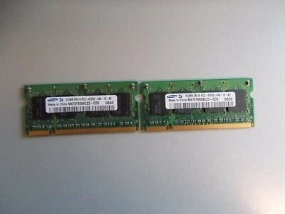 Samsung 512MB, 2x Memory RAM For Laptop, 2Rx16 PC2-4200S-444-12-A3,#K-90-6 - Image 1 of 3