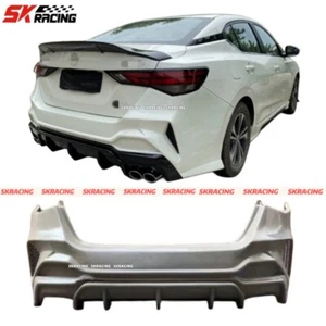 Unpainted ABS Rear Bumper Lip Diffsuer Bar Assembly For Nissan Sentra 2020-2022 - Picture 1 of 17
