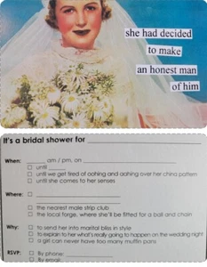 Invitaciones de ducha nupcial Anne Taintor, 10 tarjetas con sobres  - Imagen 1 de 3