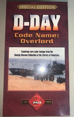 New VHS 3 Tapes D-DAY Code Name Overlord WWII, Normandy Invasion German USA 1944 - Image 1 of 3
