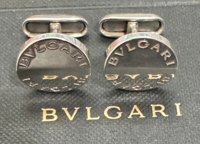 Bvlgari Bvlgari   Cufflinks Round  Sterling Silver 925 - Image 1 of 4