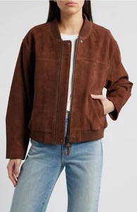 NEW Treasure & Bond leather bomber jacket Size XS - Picture 1 of 6