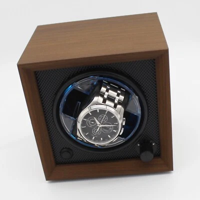 Bobinador de reloj automático de madera 1 ranura con luces LED Foto 1 de 4