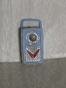 Vintage Barbie blau silber Hongkong Kunststoff Transistor Radio Griff 1960er Jahre LESEN - Bild 1 von 8