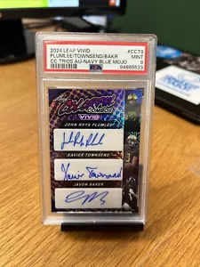 2024 Leaf Vivid Trios Plumlee/Townsend/Baker Navy Blue /7 PSA 9 #CCT9 - Picture 1 of 2