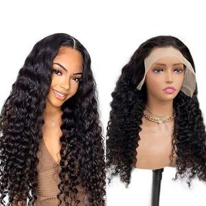 Lace Front Wigs Human Hair 13x4 Glueless Lace Frontal Wigs Human Hair Pre Plu... - Picture 1 of 6