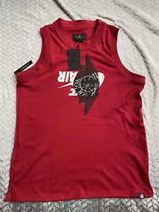 Nike Air Jordan Jersey Large Jumpman Wings Mesh Red - Picture 1 of 6