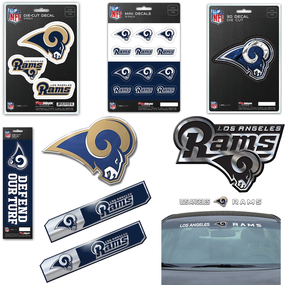 NFL Los Angeles Rams Premium Vinyl Decal / Sticker / Emblem - Pick Your Pack - Image 1 of 1