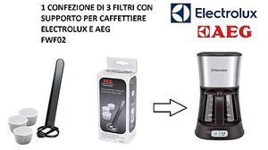1 CONF FILTRI ORIGINALI ELECTROLUX AEG FWF02 PER CAFFETTIERE EKF5220, 3 PZ. - Foto 1 di 1