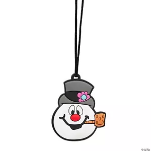 Frosty The Snowman NEW Necklace Rubber Charm, Satin Cording, Breakaway Clasp - Picture 1 of 1