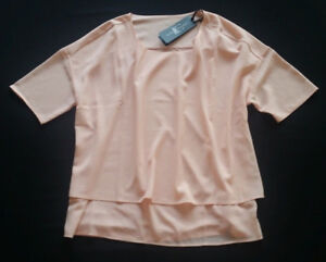 LUISA CERANO Shirt rosé/apricot Kurzarm Gr.38--UK12***NEU