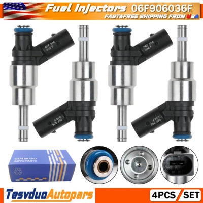 4Pcs Fuel Injectors For 2012-2013 Volkswagen Golf Golf R 06F906036F  - Image 1 of 4