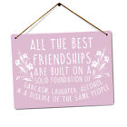 Metal Wall Sign - All The Best Friendships - V1 - Friends Love Laugh Gift