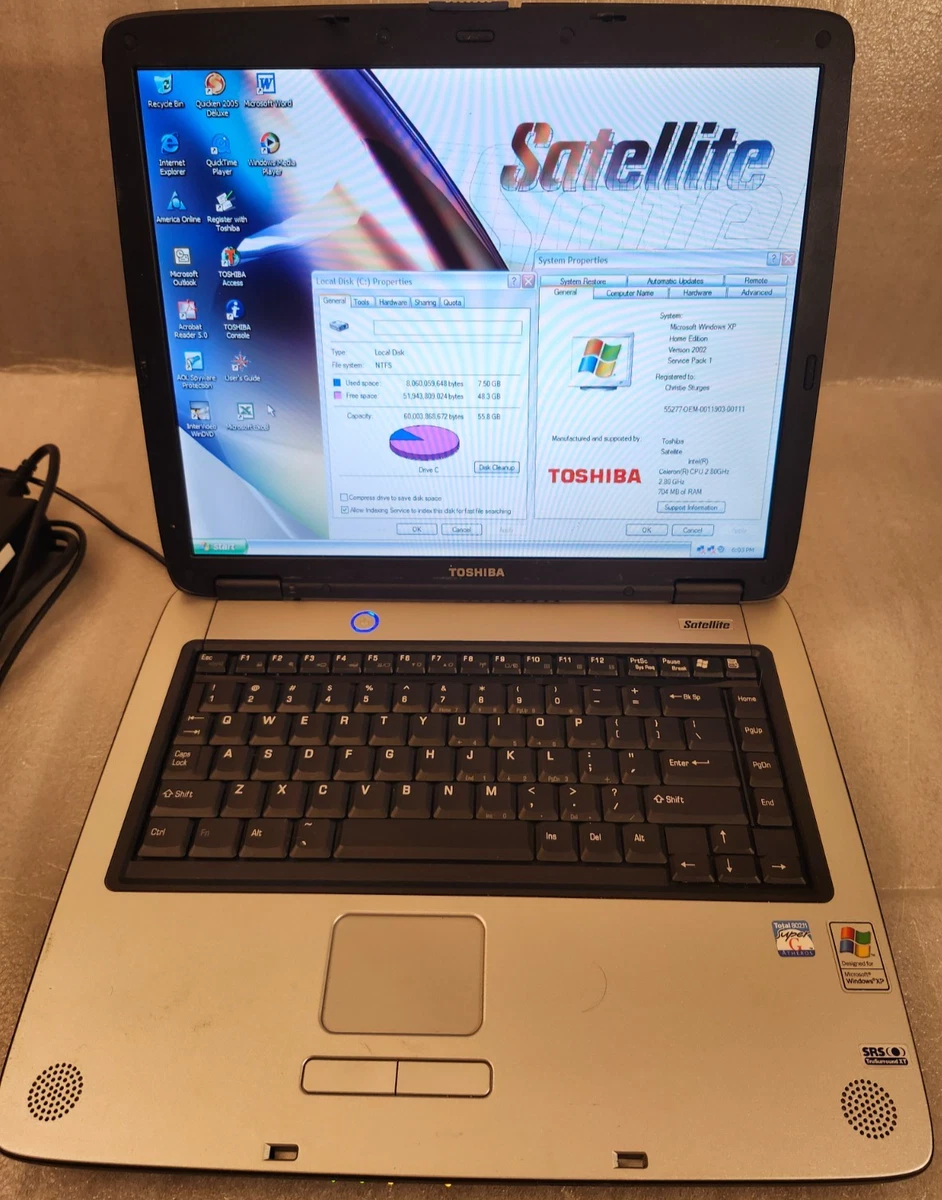 Toshiba Windows XP PC Laptops & Netbooks 2.50-2.99 GHz Processor