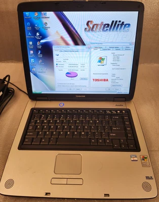 Toshiba Satellite A65-S126 Celeron 2.8GHz 704MB RAM Windows XP with Charger - Image 1 of 4